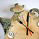 Ceramic clock 'Tea time'(4). Watch. TinaRita. Online shopping on My Livemaster.  Фото №2