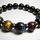 Bracelet tiger,hawk, bull's eye, obsidian Accent three. Bead bracelet. Beautiful gifts for the good people (Alura-lights). Online shopping on My Livemaster.  Фото №2