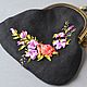 Purse with clasp embroidered ribbons 'Delicate bouquet', Wallets, Balashikha,  Фото №1