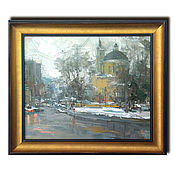 Картины и панно handmade. Livemaster - original item The view on the street. Bolshaya Nikitskaya. Moscow/50h60 cm/urban landscape in oil. Handmade.