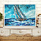 Order Painting sailboat 'Fair wind' Gift to a man. Svetlana Samsonova. Livemaster. . Pictures Фото №3
