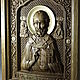 Carved icon of Nicholas the Wonderworker, solid oak, Icons, Orekhovo-Zuyevo,  Фото №1