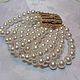 Order Multi-row Swarovski pearl bracelet with Milano fittings(gilding). marusjy. Livemaster. . Bead bracelet Фото №3