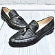 Order Men's Ostrich Leather Loafers with Tassels. SHOES&BAGS. Livemaster. . Loafers Фото №3