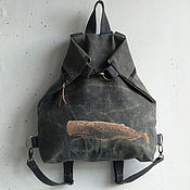 Зимний рюкзак-трансформер "Мишки" сумка-мессенджер с меховым клапаном