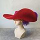 Order Pirate hat 'Red Jones'. Felt Hats Shop. Livemaster. . Carnival Hats Фото №3