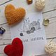  Сердце, сердечко вязаное, валентинка брелок, Брелок, Великие Луки,  Фото №1