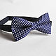 Tie In trend / dark blue bow tie with white polka dots. Ties. Respect Accessories. Online shopping on My Livemaster.  Фото №2