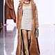Экошуба Mocha Mousse премиум класс. Шубы. Одежда и аксессуары Батик ANN LOOK. Ярмарка Мастеров.  Фото №8