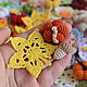Pumpkins knitted decor for scrap miniature for dolls. Scrapbooking Elements. Natalie crochet flowers. Online shopping on My Livemaster.  Фото №2