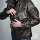 Brown Leather jacket mens. Mens outerwear. Lollypie - Modiste Cat. My Livemaster. Фото №6