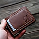 Leather Money Clip - Coffee, Clamps, St. Petersburg,  Фото №1
