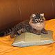 De fieltro de gato siberiano 'la Señora', Felted Toy, Moscow,  Фото №1