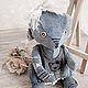 Ninotchka) Teddy bear denim blue cotton teddy. Teddy Bears. savadama. Online shopping on My Livemaster.  Фото №2