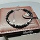 Браслет с агатом гематитом Удачный день. Браслет из бусин. accessories for men. Интернет-магазин Ярмарка Мастеров.  Фото №2