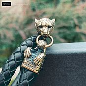 Украшения handmade. Livemaster - original item Cheetah Bracelet | Bronze | Braided Leather. Handmade.