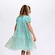 Turquoise summer dress made of silk chiffon for a girl on the height of 140. Childrens Dress. Maverick (clothing for girls). Online shopping on My Livemaster.  Фото №2
