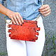 Red Shiny Python leather handbag. Classic Bag. exotiqpython. My Livemaster. Фото №5