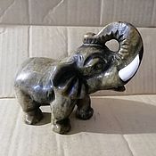 Для дома и интерьера handmade. Livemaster - original item The elephant sculpture from natural Ural ornamental stones Calcite. Handmade.