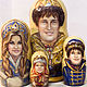 Портрет по фото на заказ Семья на матрешке в русском стиле, Картины, Москва,  Фото №1