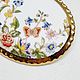 Брошь, фарфор, деколь, Aynsley, Англия. Брошь-булавка. Английский дворик. Ярмарка Мастеров.  Фото №4