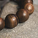 Браслет из американского ореха. Браслет из бусин. Sphere Art Wood. Ярмарка Мастеров.  Фото №5