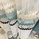 Готовый Тюль сетка с бирюз/венге полосами на тесьме Ш 4.0 м В 2.38 и. Шторы. Бутик готовых штор (butik-shtor). Ярмарка Мастеров.  Фото №4