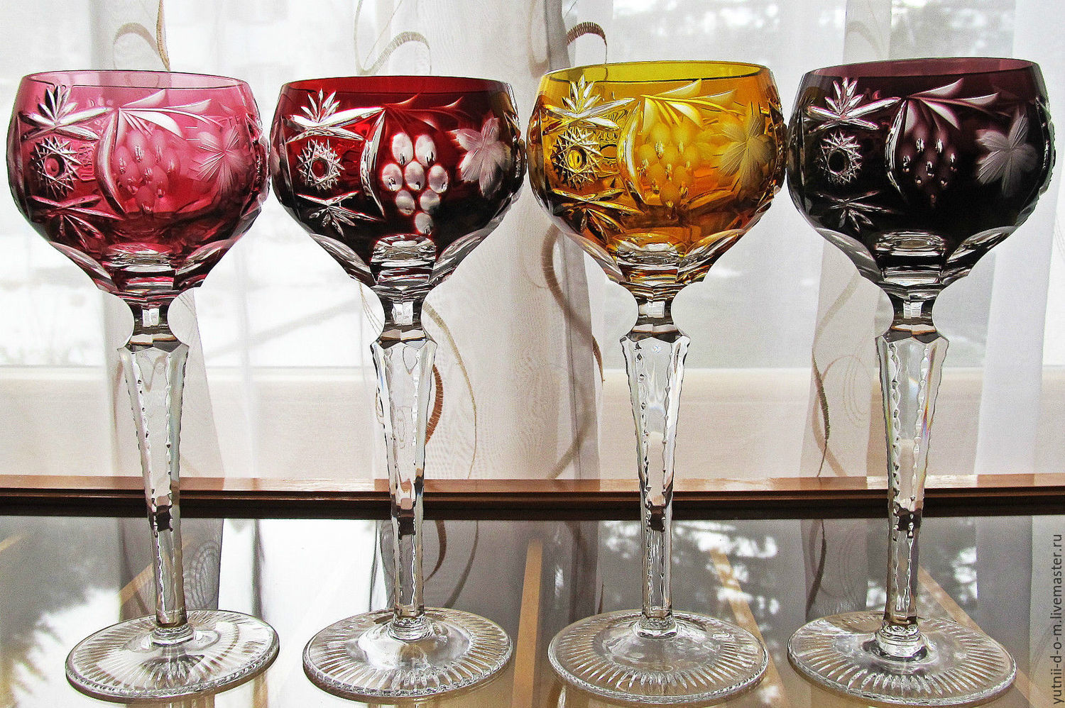 Set the wine glasses Germany crystal купить на Ярмарке Мастеров Винтажные стаканы