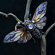 Brooch-pin: ' Amethyst Cicada ' modern, jewelry, butterfly, Brooches, Vladimir,  Фото №1