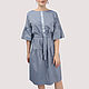 Dress shirt blue cotton with flounces. Dresses. Yana Levashova Fashion. Online shopping on My Livemaster.  Фото №2