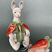 Куклы и игрушки handmade. Livemaster - original item Bunny Flo with a carrot. Handmade.