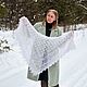 scarves: Shawls: Openwork scarf-cape downy gossamer cape, Kerchiefs, Urjupinsk,  Фото №1