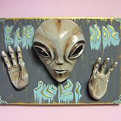 Для дома и интерьера handmade. Livemaster - original item Alien on the wall Alien in the interior Space creature. Handmade.
