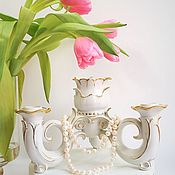 Винтаж handmade. Livemaster - original item Porcelain candle holder, Thuringia, Germany.. Handmade.