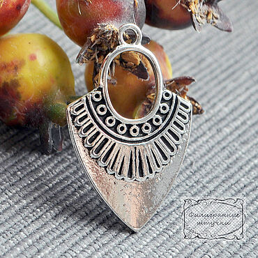 Материалы для творчества ручной работы. Ярмарка Мастеров - ручная работа Подвеска (кулон) античное серебро Фурнитура для украшений бижутерии. Handmade.