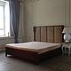 Bed with padded headboard in walnut 118, Bed, Moscow,  Фото №1