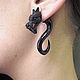 Order  Sein ha from Buffalo horn Dragon small. Garuda. Livemaster. . Single earring Фото №3