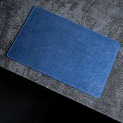 Для дома и интерьера ручной работы. Ярмарка Мастеров - ручная работа Leather substrates / table mats decorative (blotter). blue. Handmade.