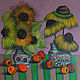 sunflowers with peaches. Pictures. Gor Art. Online shopping on My Livemaster.  Фото №2