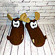 Moose Slippers. Slippers. Home Slippers from VESTAliya. My Livemaster. Фото №4
