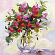 Painting of a rose in a vase in oil on canvas | Painting with a palette knife, Pictures, Samara,  Фото №1