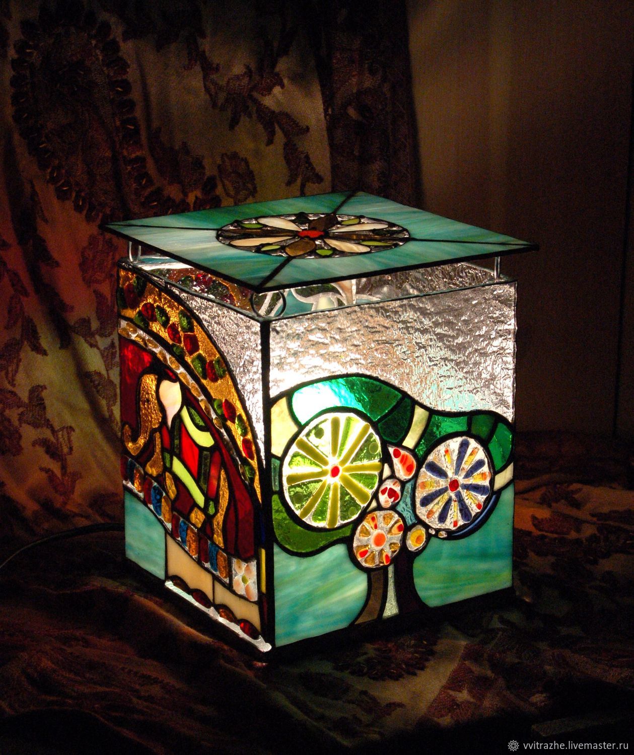 Витражный светильник " Индийский слон" – заказать на Ярмарке Мастеров ...