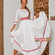 Dress festive in the floor Hope white with red. Dresses. Slavyanskie uzory. Online shopping on My Livemaster.  Фото №2