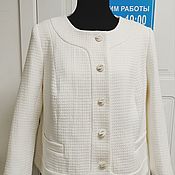 Одежда ручной работы. Ярмарка Мастеров - ручная работа chaquetas: Chaqueta de Chanel blanca. Handmade.