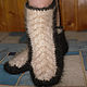 Women's knitted slippers Underfur contrast. Socks. Warm Yarn. Online shopping on My Livemaster.  Фото №2