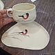 Tea pair Bullfinch. Single Tea Sets. Ceramist_mamontov. My Livemaster. Фото №4