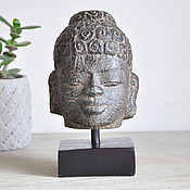 Для дома и интерьера handmade. Livemaster - original item Buddha head on stand for home and garden decor. Handmade.
