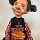 Баба Яга. Кукла ручной работы. Коллекционная кукла. Интерьерная кукла. Larsen.dolls. Интернет-магазин Ярмарка Мастеров.  Фото №2