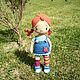 Кукла ручной работы рыжая с косичками. Куклы и пупсы. Juliacrochettoys. Ярмарка Мастеров.  Фото №6
