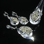 Украшения handmade. Livemaster - original item Jewelry Set Adaya Pyrite 925 Sterling Silver HC0029. Handmade.